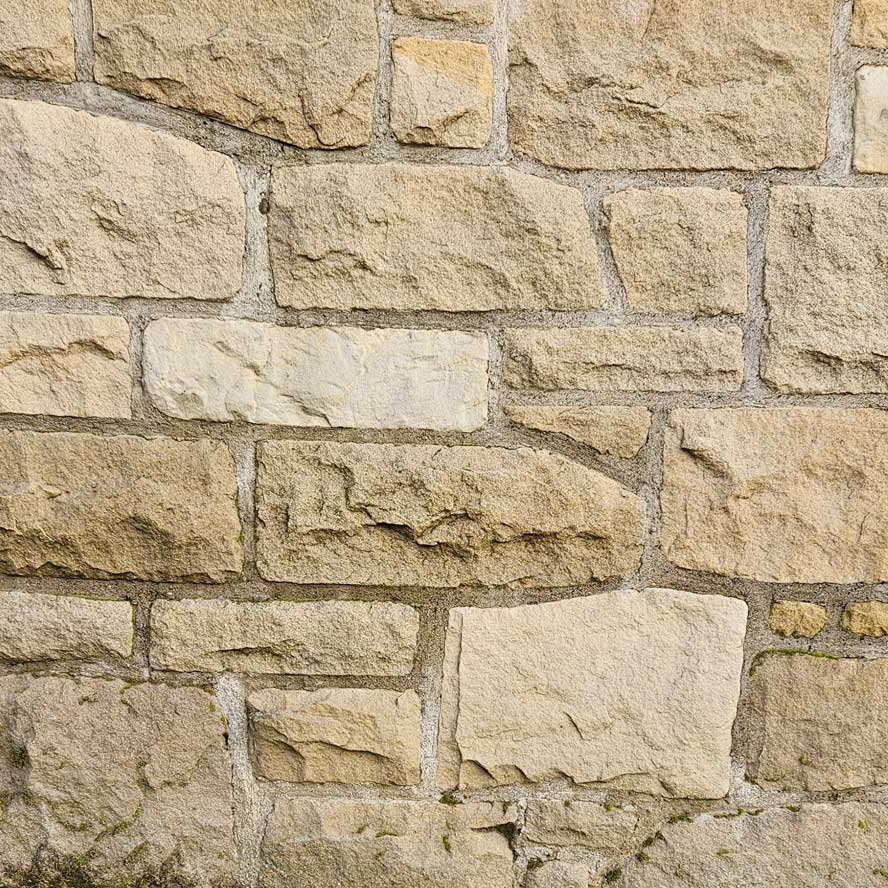 Mixed Buff Facing 120mm Stone